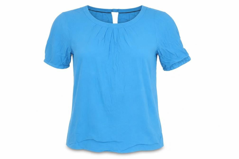 Baby Boden Womens Blue Viscose Basic T-Shirt Size 6 Round Neck