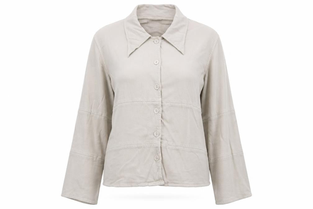 Off Shoot Womens Brown Viscose Basic Button-Up Size S Collared - Size S-M