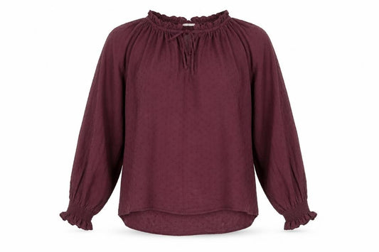 H&M Womens Purple Viscose Basic Blouse Size 8 Round Neck
