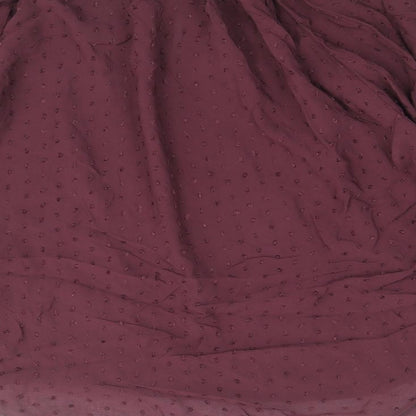 H&M Womens Purple Viscose Basic Blouse Size 8 Round Neck