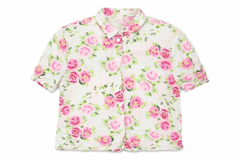 Divided by H&M Womens Multicoloured Floral Viscose Basic Button-Up Size 6 Collared