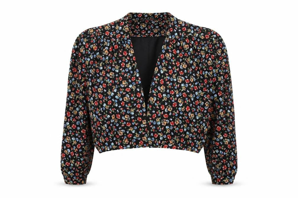 Love Label Womens Black Geometric Jacket Blazer Size L Hook & Eye