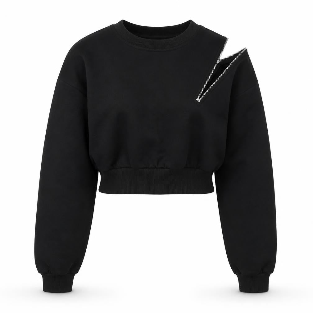 Cider Womens Black Polyester Pullover Sweatshirt Size XS Pullover