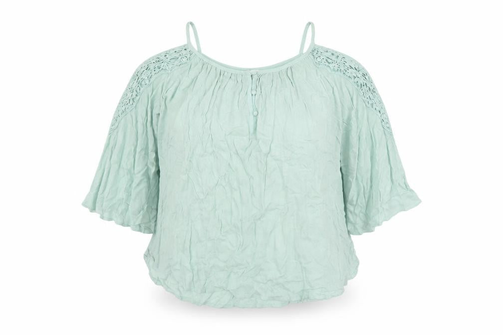 Apricot Womens Green Viscose Basic Blouse Size 12 Boat Neck