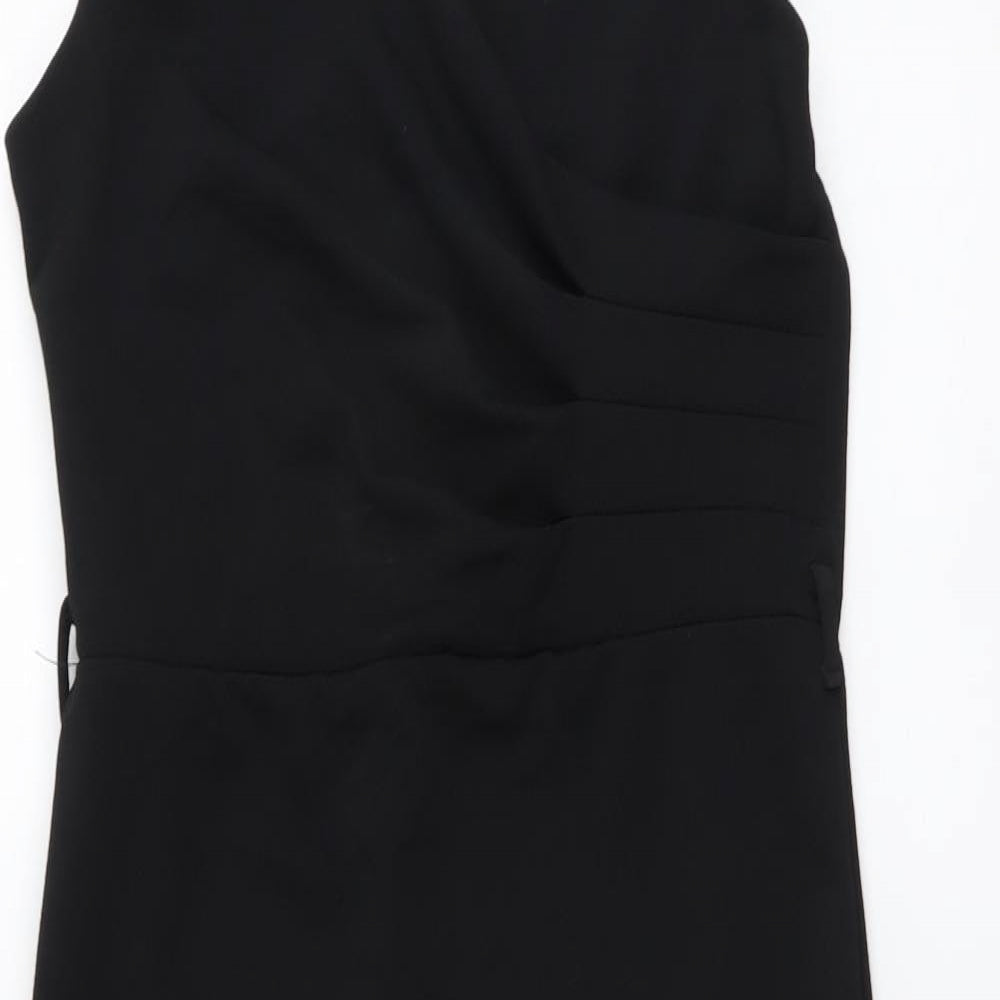 New Look Womens Black Polyester Shift Size 12 V-Neck Pullover