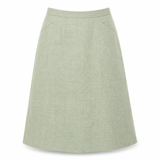Cotswold Womens Green Cotton Straight & Pencil Skirt Size 12 Zip