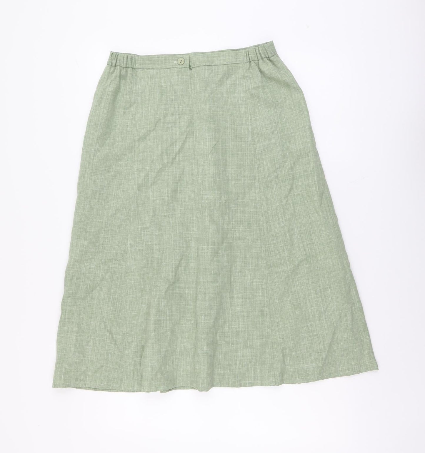 Cotswold Womens Green Cotton Straight & Pencil Skirt Size 12 Zip