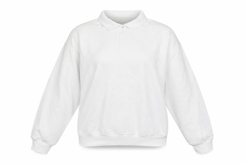 Zara Womens White Cotton Pullover Sweatshirt Size S Button