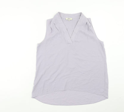 Papaya Womens Purple Polyester Basic Tank Size 12 V-Neck