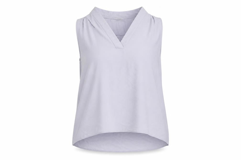 Papaya Womens Purple Polyester Basic Tank Size 12 V-Neck