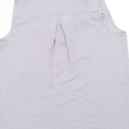 Papaya Womens Purple Polyester Basic Tank Size 12 V-Neck