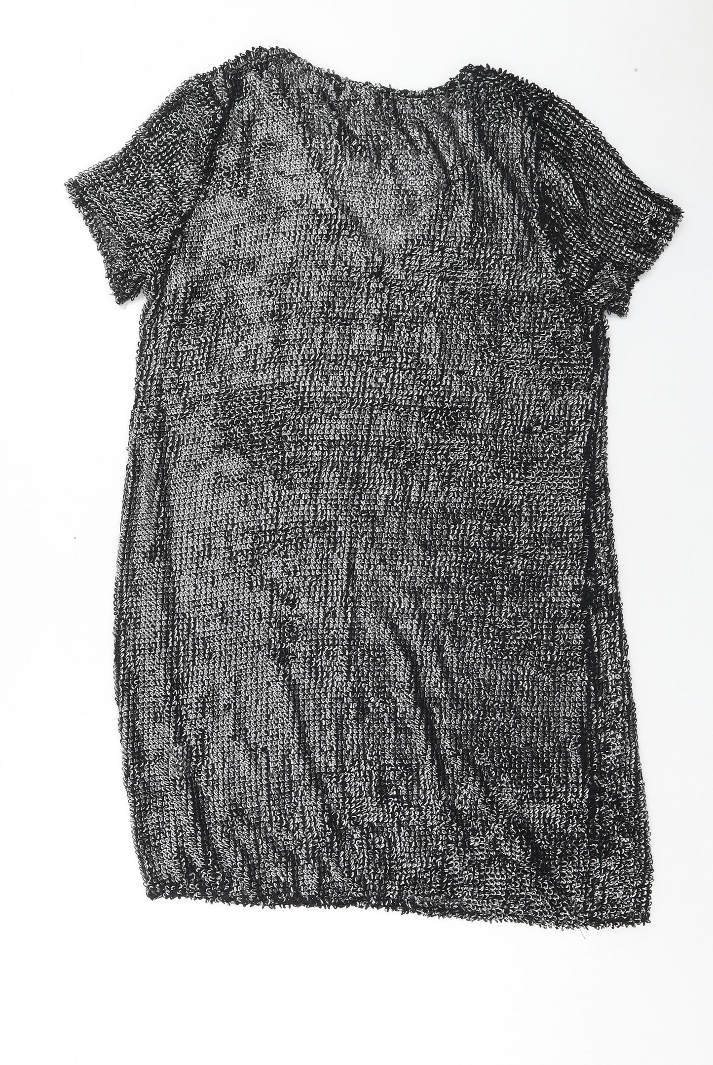 Missguided Womens Silver Polyester A-Line Size 10 V-Neck Pullover