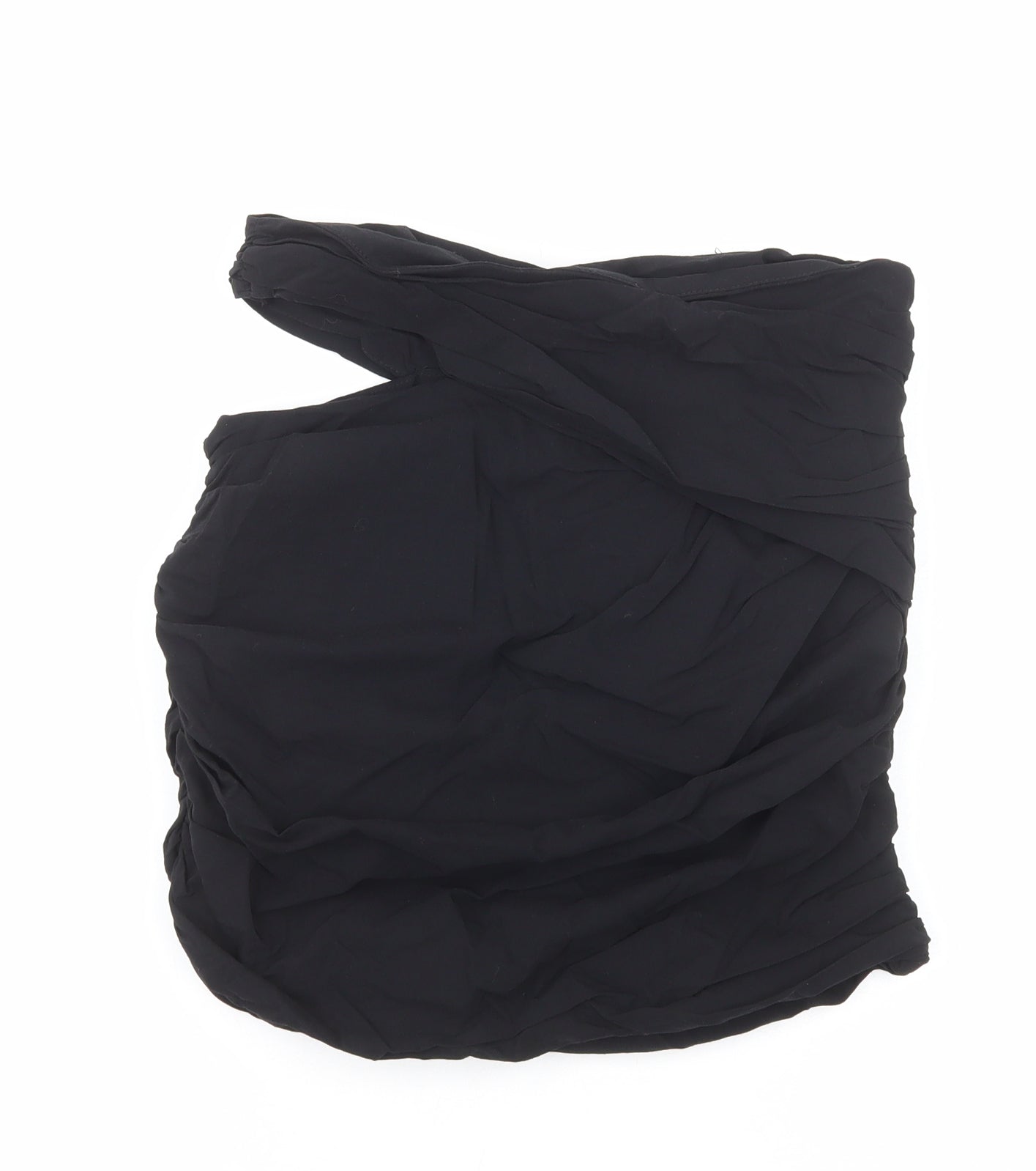 Zara Womens Black Cotton Bandage Skirt Size M Zip
