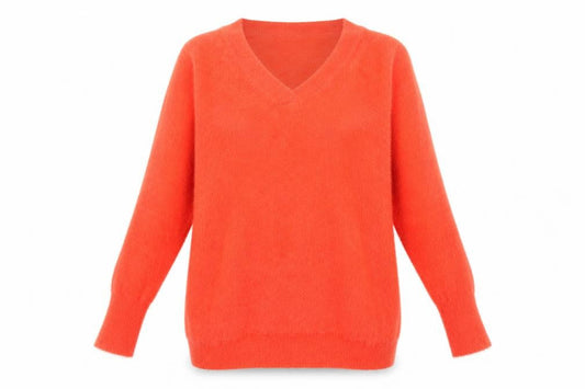 Wallis Womens Red V-Neck Polyamide Pullover Jumper Size S