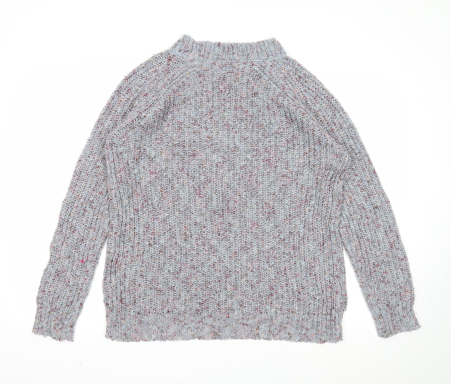 Papaya Womens Grey Scoop Neck Polyester Pullover Jumper Size M