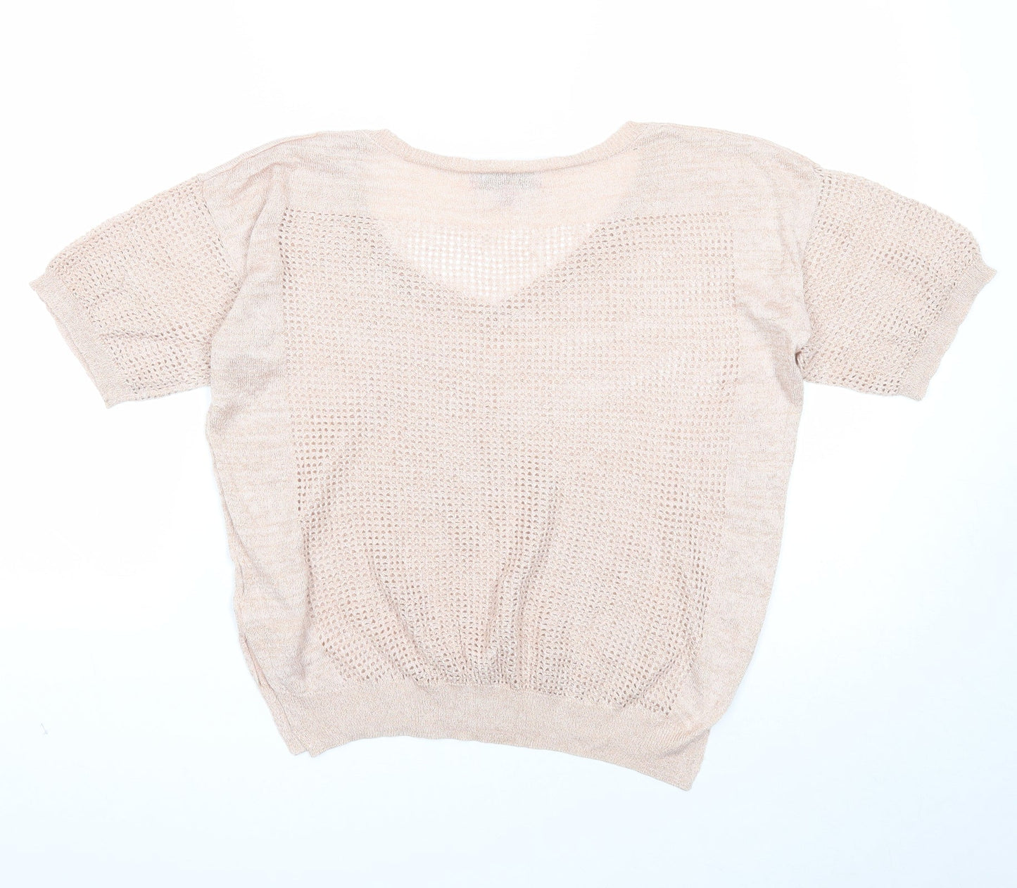 NEXT Womens Pink Scoop Neck Viscose Pullover Jumper Size 10