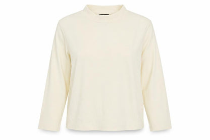 Jones New York Womens Ivory Mock Neck Polyester Pullover Jumper Size XL