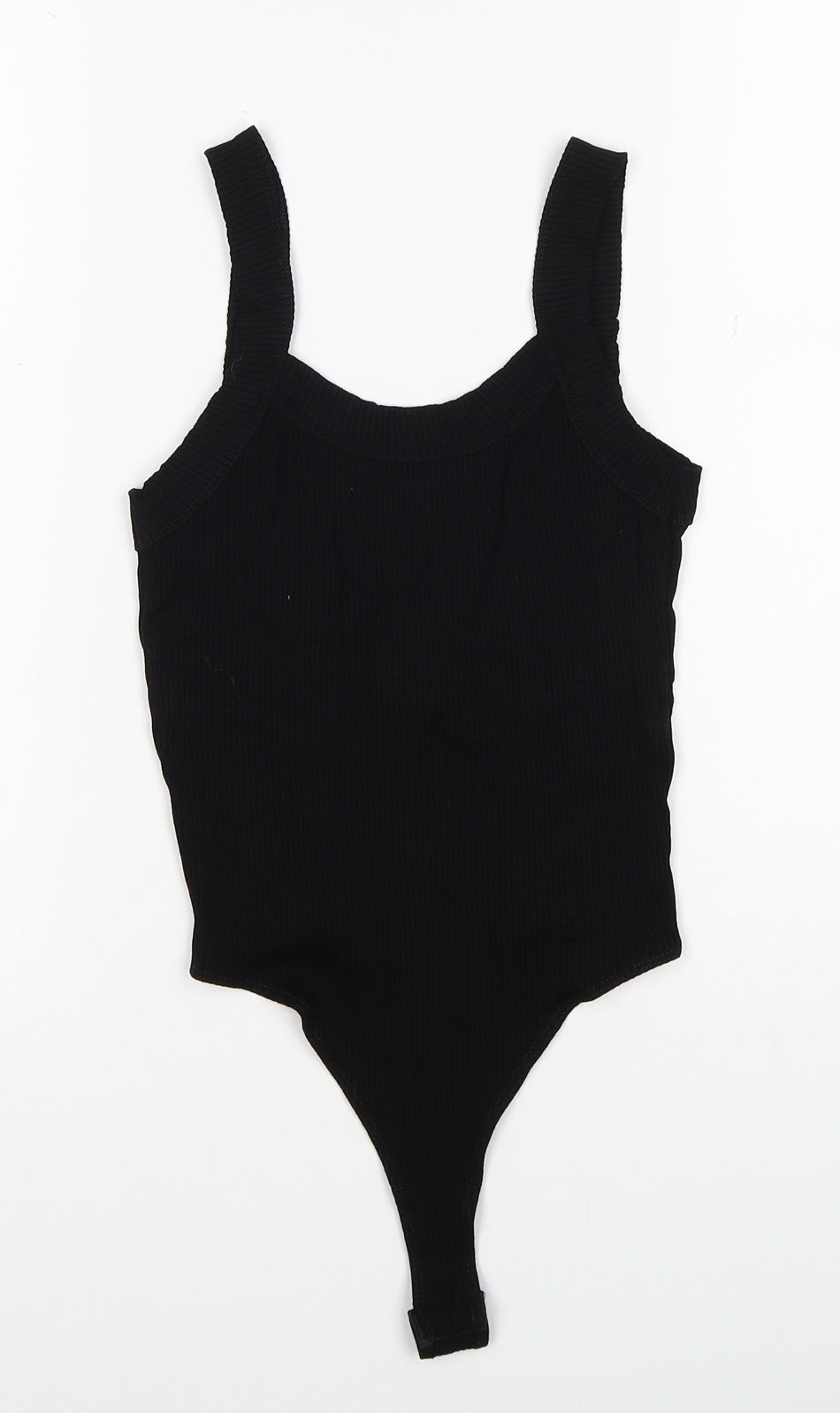 ASOS Womens Black Viscose Bodysuit One-Piece Size 6 Snap