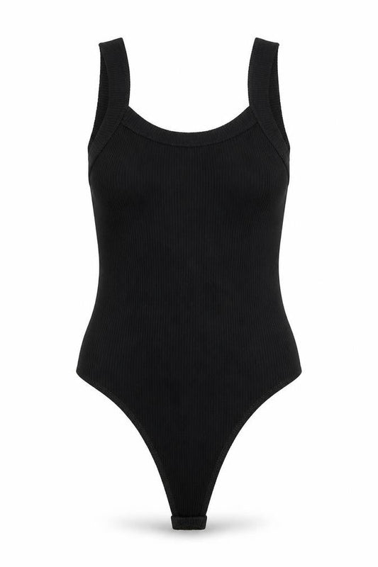 ASOS Womens Black Viscose Bodysuit One-Piece Size 6 Snap