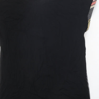 Papaya Womens Multicoloured Striped Polyester Basic Blouse Size 8 Scoop Neck