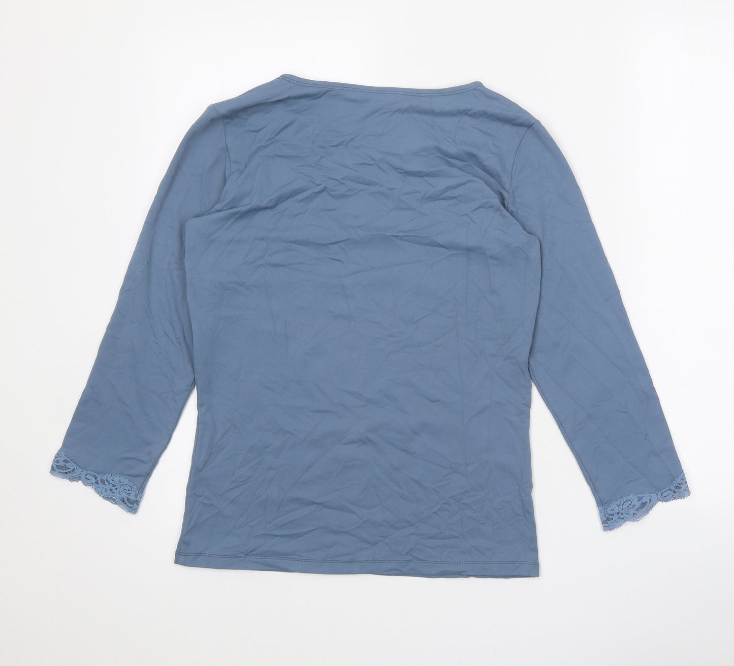 Only Hearts Womens Blue Nylon Basic T-Shirt Size M Round Neck