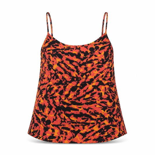Miss Selfridge Womens Orange Geometric Polyester Camisole Tank Size 8 Scoop Neck