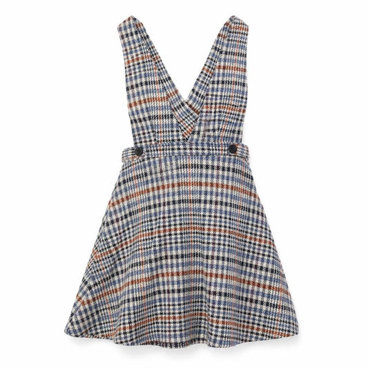 Red Herring Womens Multicoloured Geometric Polyester Pinafore/Dungaree Dress Size 8 V-Neck Button