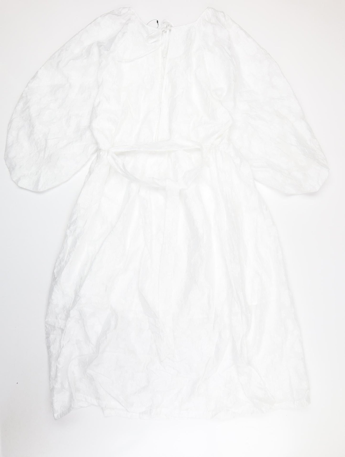Marks and Spencer Womens White Polyester A-Line Size 18 Boat Neck Pullover