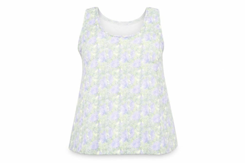 Marks & Spencer Womens Multicoloured Geometric Polyester Basic Tank Size 18 Round Neck