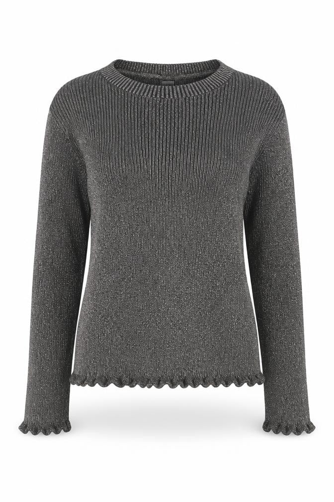 TU Womens Gold Round Neck Cotton Pullover Jumper Size 10
