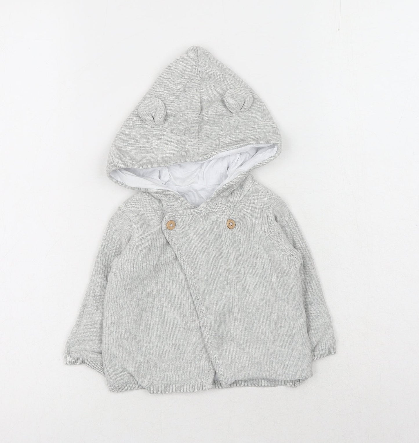 Matalan Baby Grey Jacket Size 3-6 Months Button
