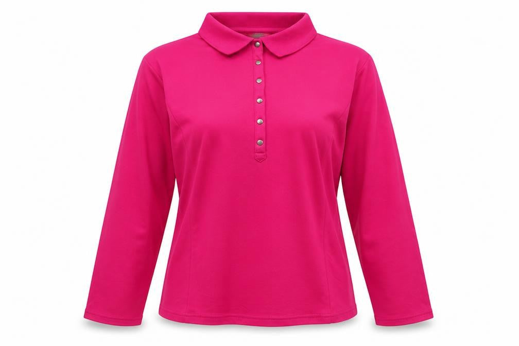 Lee Womens Pink Cotton Basic Blouse Size XL Collared