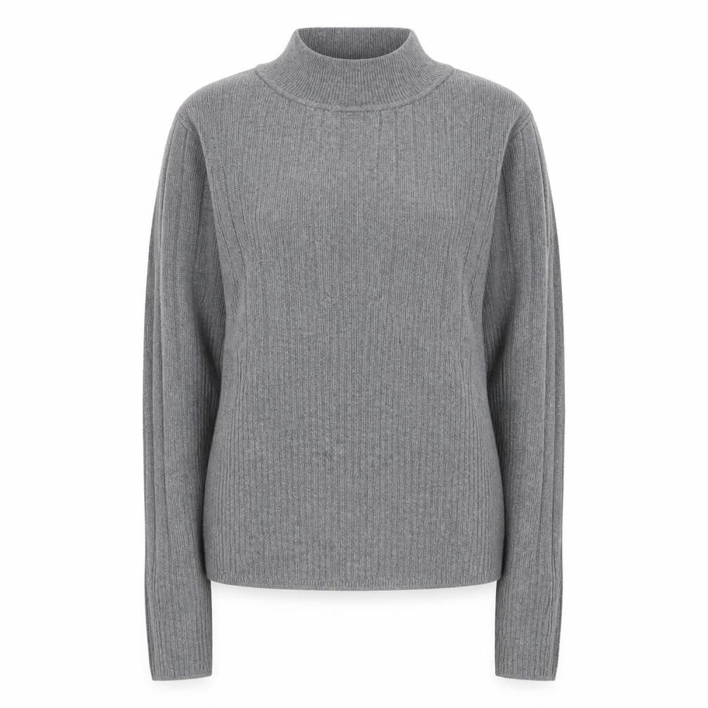 Marks & Spencer Womens Grey High Neck Viscose Pullover Jumper Size 8