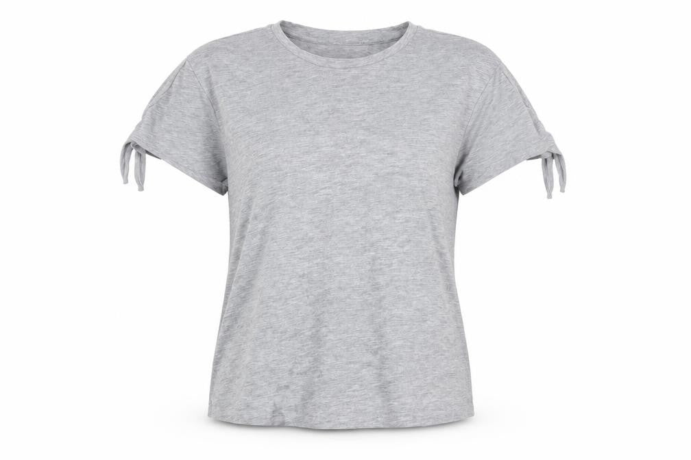 Marks & Spencer Womens Grey Polyester Basic T-Shirt Size 10 Round Neck