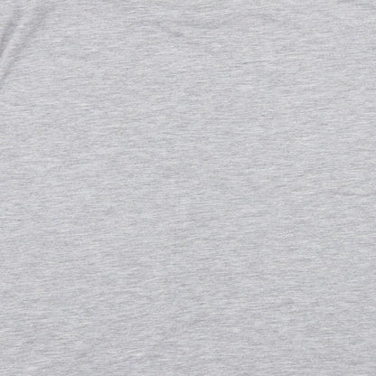 Marks & Spencer Womens Grey Polyester Basic T-Shirt Size 10 Round Neck