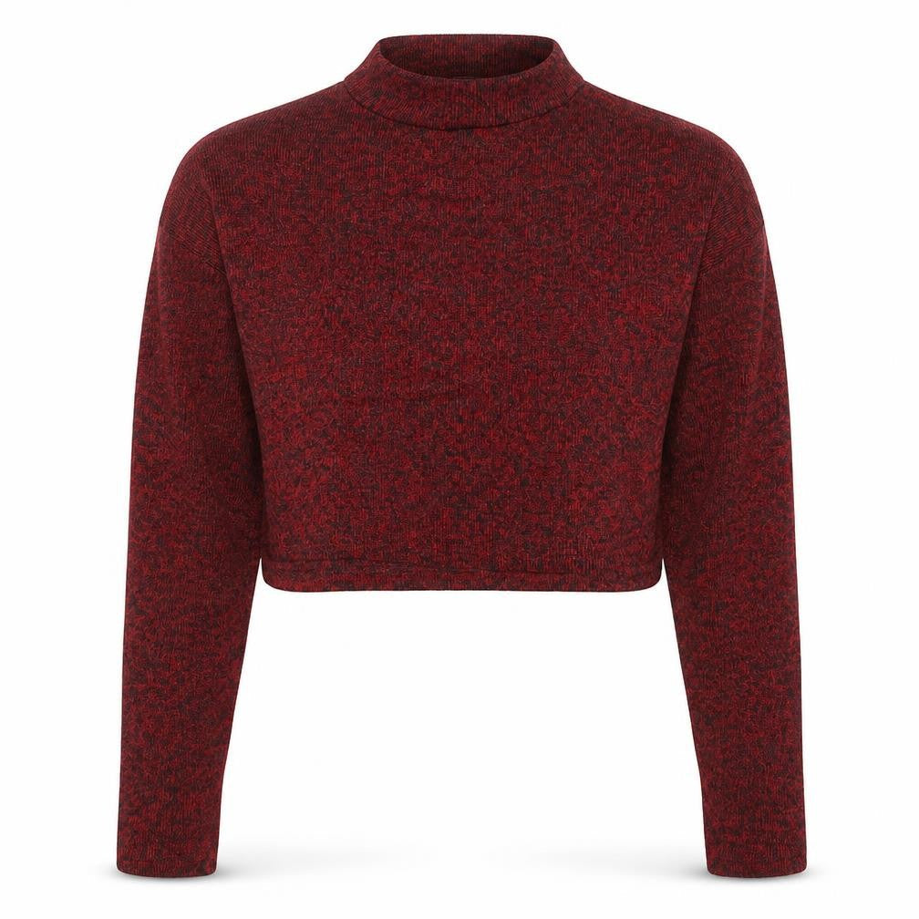 Atmosphere Womens Red Viscose Basic T-Shirt Size 8 Mock Neck