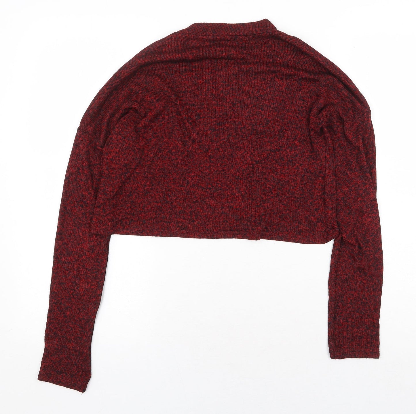 Atmosphere Womens Red Viscose Basic T-Shirt Size 8 Mock Neck