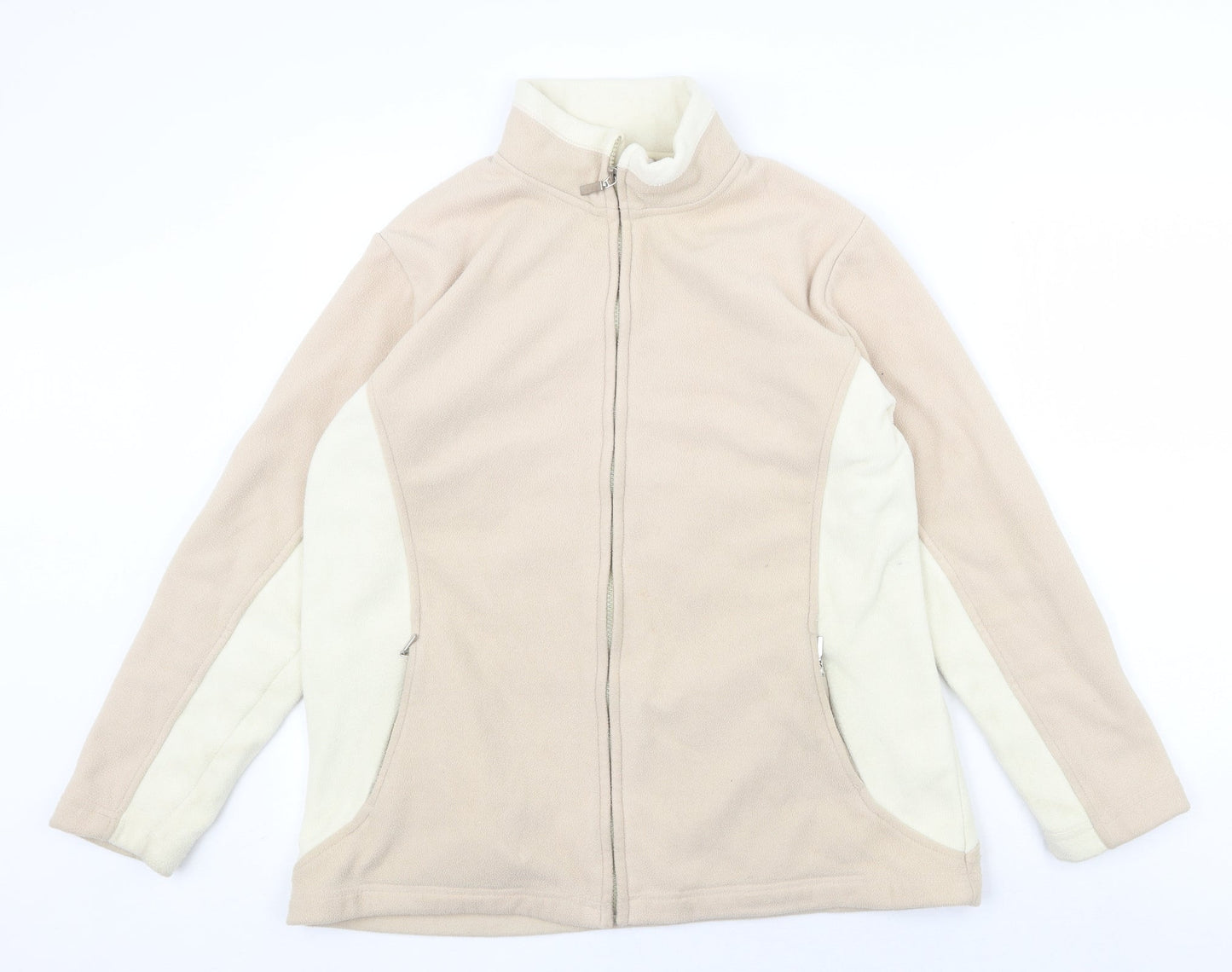 Bonmarché Womens Beige Geometric Jacket Size S Zip