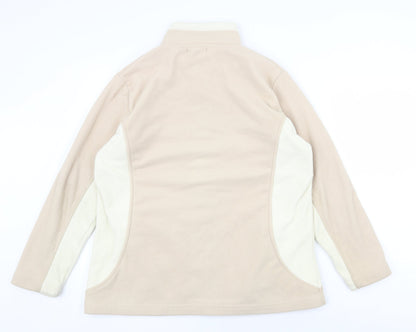 Bonmarché Womens Beige Geometric Jacket Size S Zip
