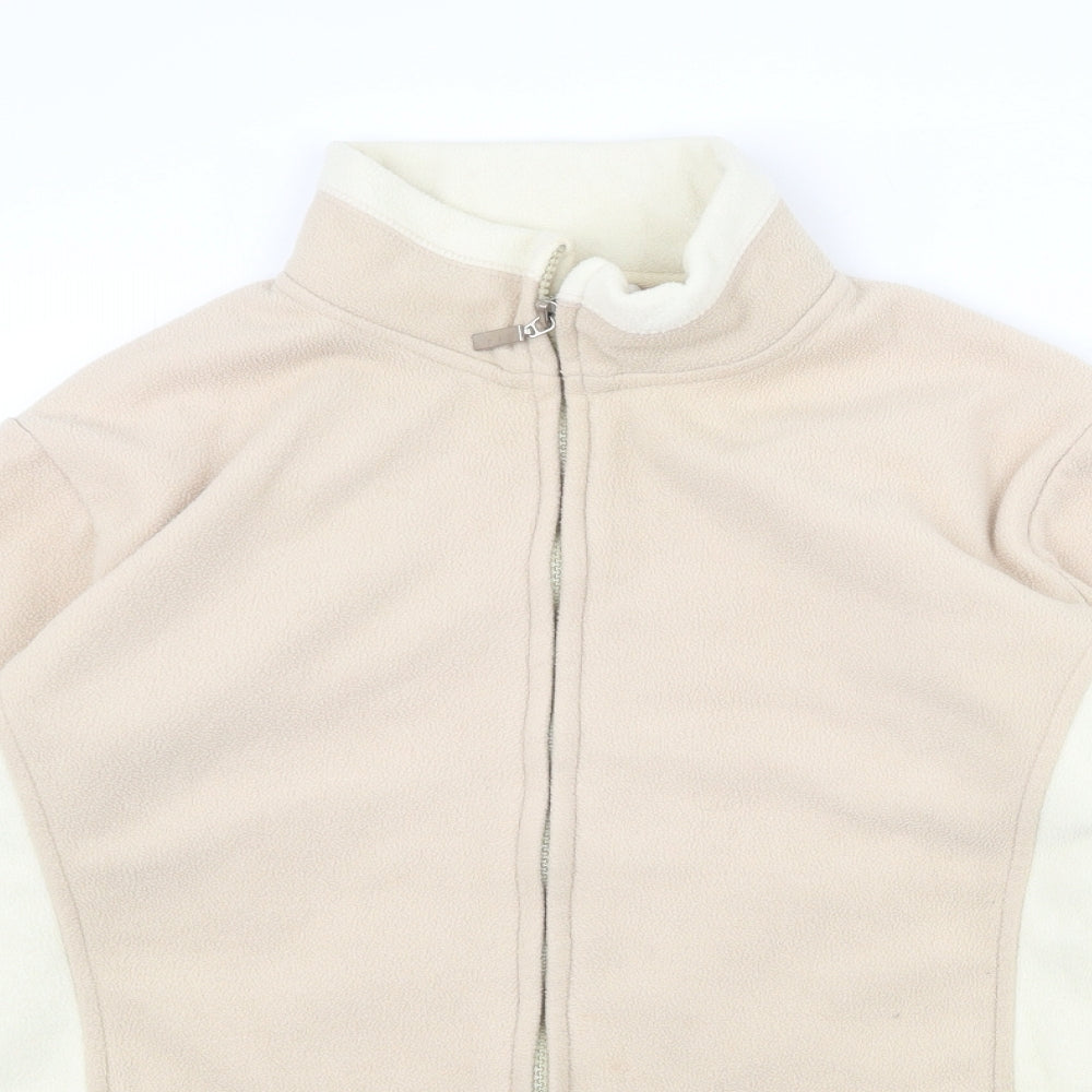 Bonmarché Womens Beige Geometric Jacket Size S Zip