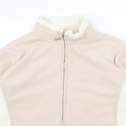 Bonmarché Womens Beige Geometric Jacket Size S Zip