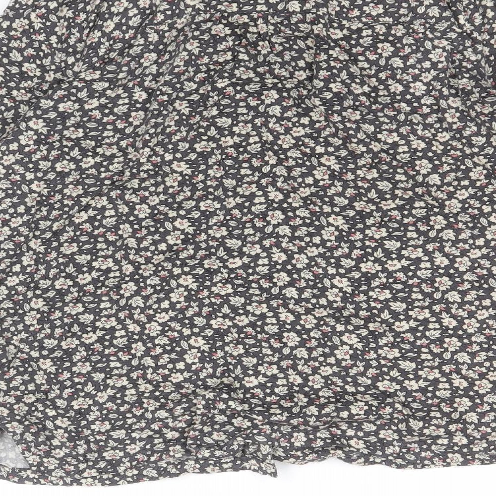 Uniqlo Womens Multicoloured Floral Viscose Basic Button-Up Size 2XS Collared