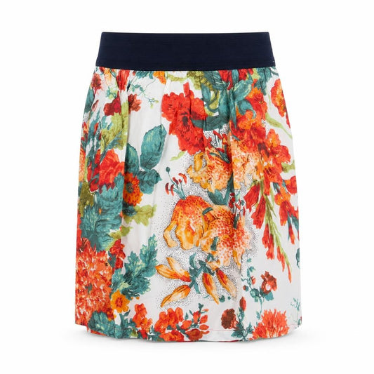 Zara Womens Multicoloured Floral Cotton Straight & Pencil Skirt Size M