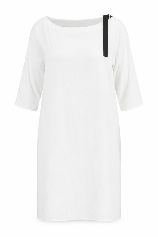 River Island Womens White Polyester Sheath Size 12 Round Neck Pullover