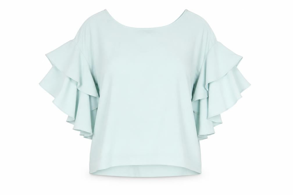 Marks & Spencer Womens Blue Polyester Basic Blouse Size 12 Round Neck