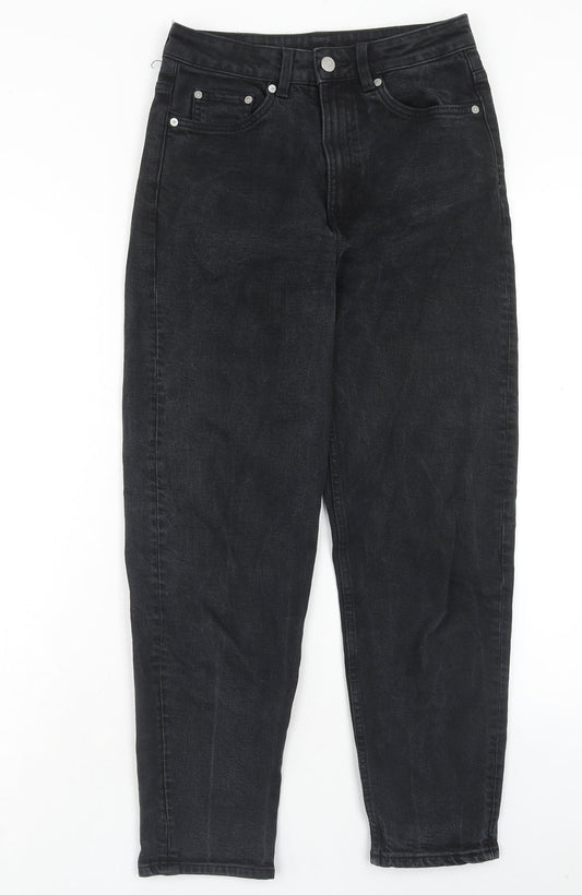 Weekday Womens Black Cotton Straight Jeans Size 26 in L28 in Regular Zip