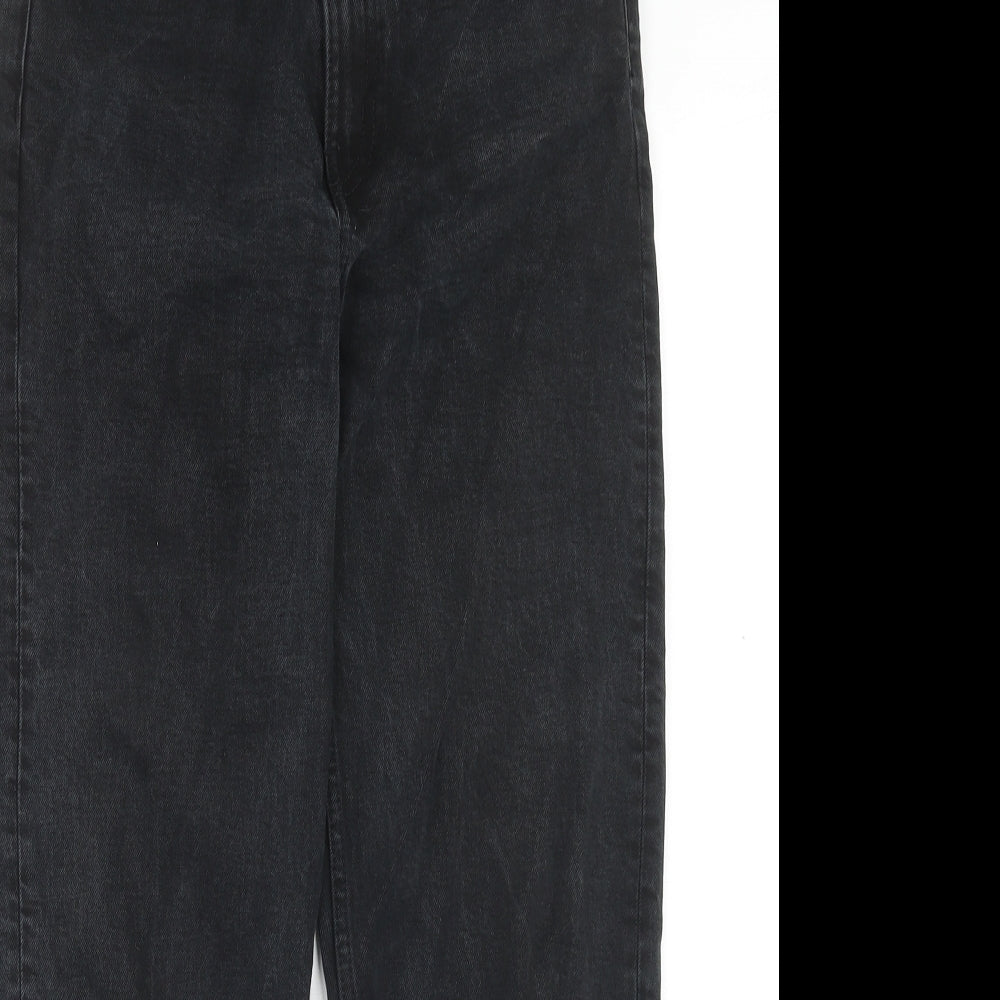 Weekday Womens Black Cotton Straight Jeans Size 26 in L28 in Regular Zip