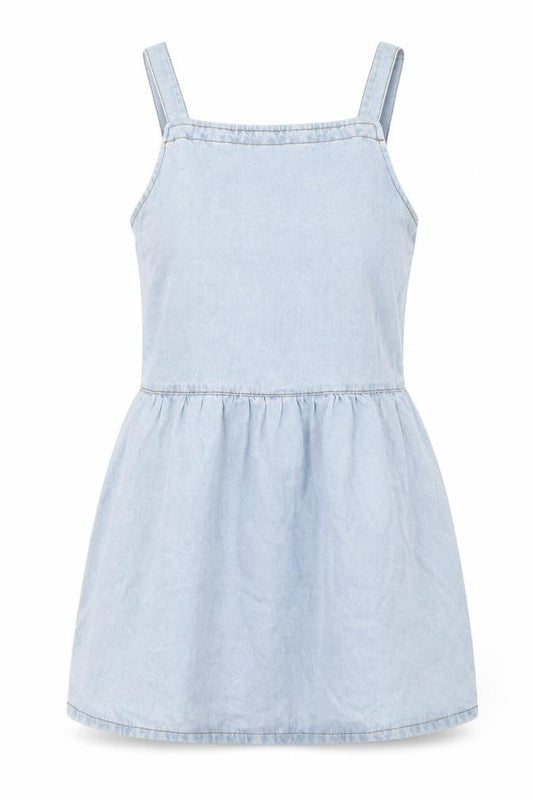 Denim & Co. Womens Blue Cotton Tank Dress Size 10 Square Neck Pullover