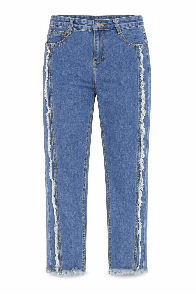 Preworn Womens Blue Cotton Straight Jeans Size S Regular Zip
