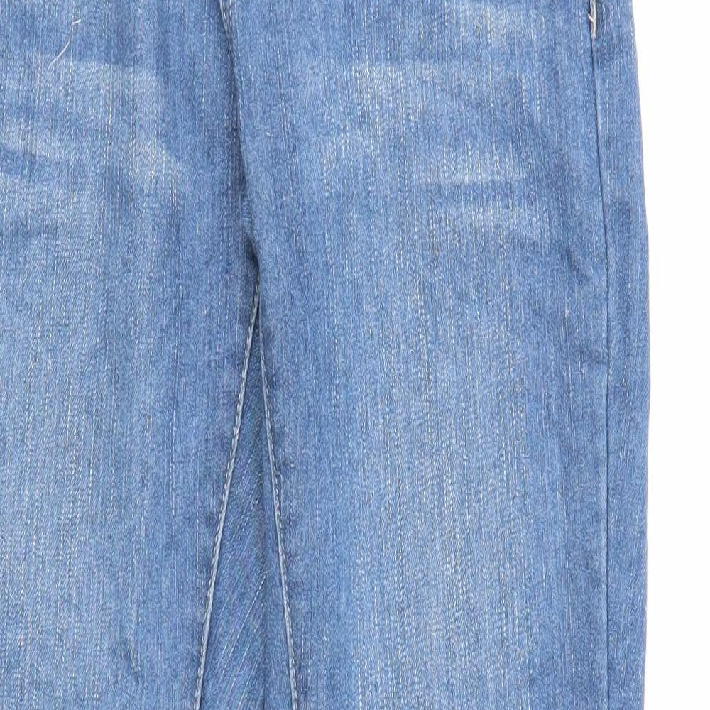Denim & Co. Womens Blue Cotton Skinny Jeans Size 8 Regular Zip